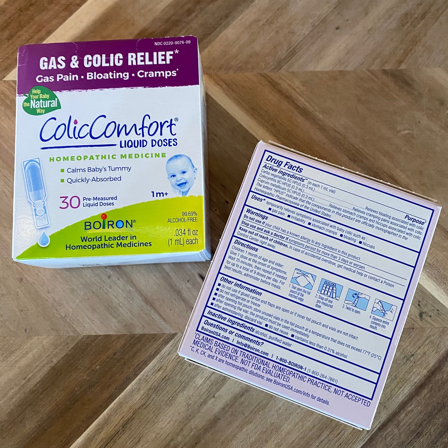 Gas & Colic Relief - ColicComfort Liquid - 30 Pre-measured doses - by Boiron Homeopathic Medicine - The Hippie Farmer