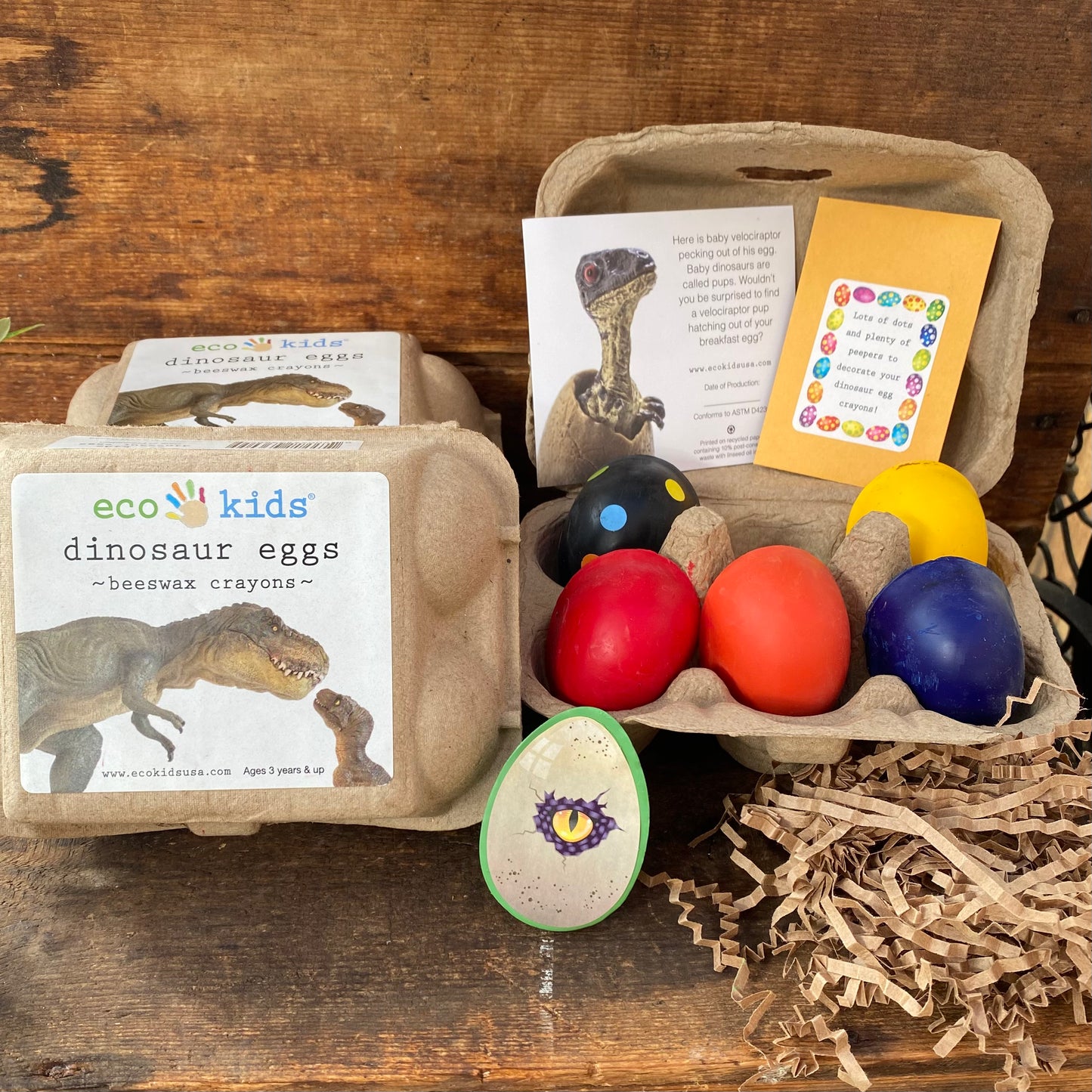 Dinosaur Eggs - Beeswax Crayons - by eco kids - The Hippie Farmer