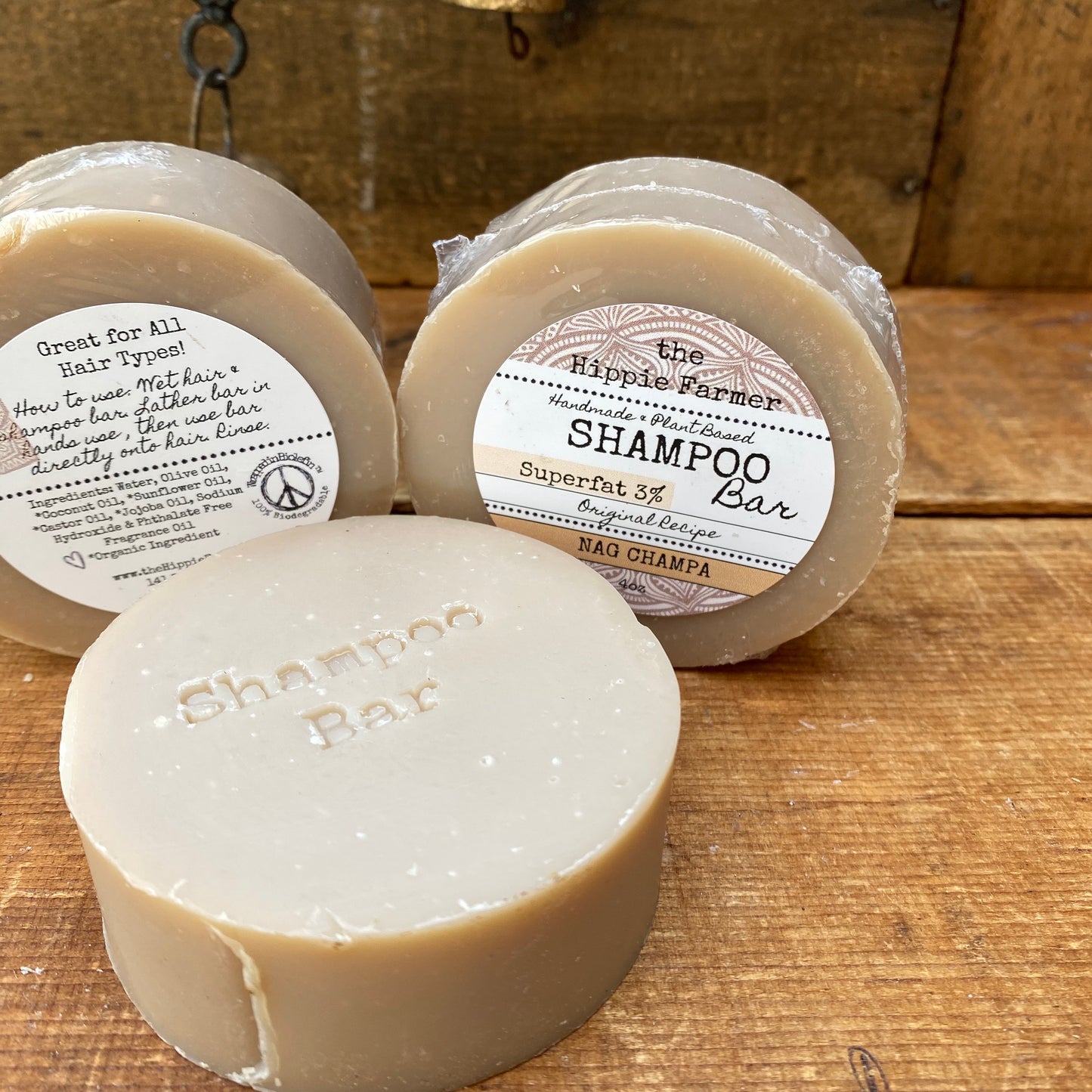Shampoo Soap Bar - Nag Champa - 3% or 10% Superfat - The Hippie Farmer