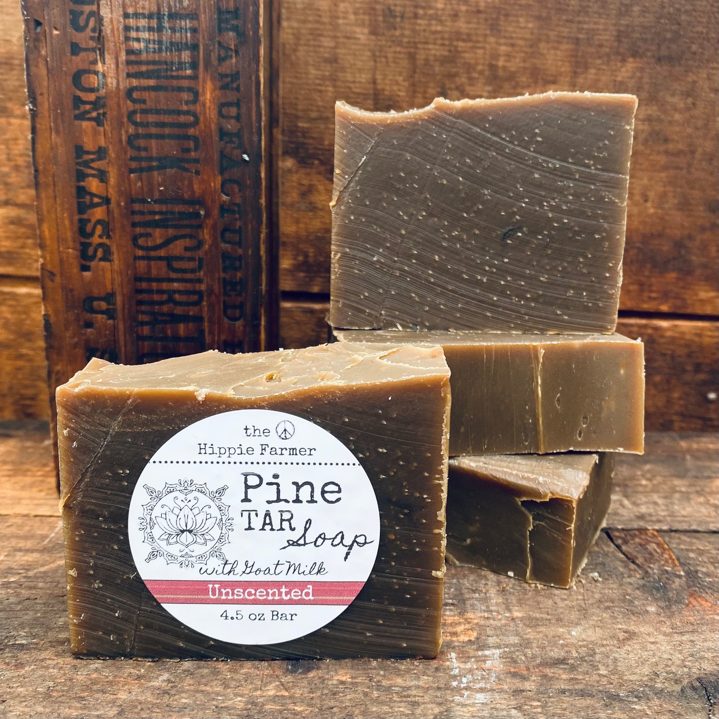 Pine Tar Soap with Goat Milk - Unscented - The Hippie Farmer