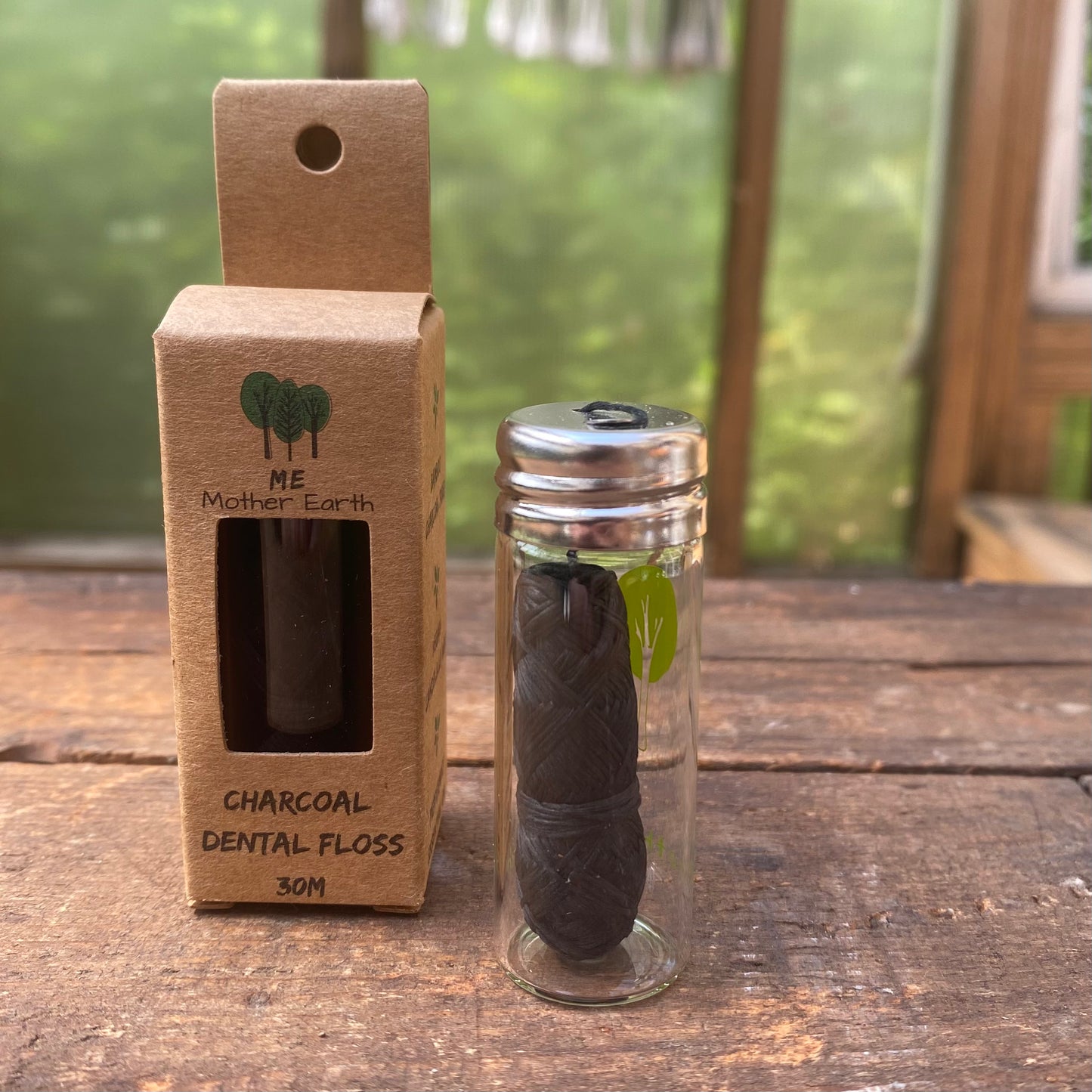 Eco Charcoal Dental Floss - Biodegradable - by Mother Earth ME - The Hippie Farmer