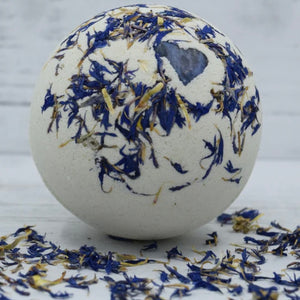 VY Bath Bomb with Stones - Deep 100 - Ease tension & Relieve Discomfort with Protective Lapis Lazuli Stone - The Hippie Farmer