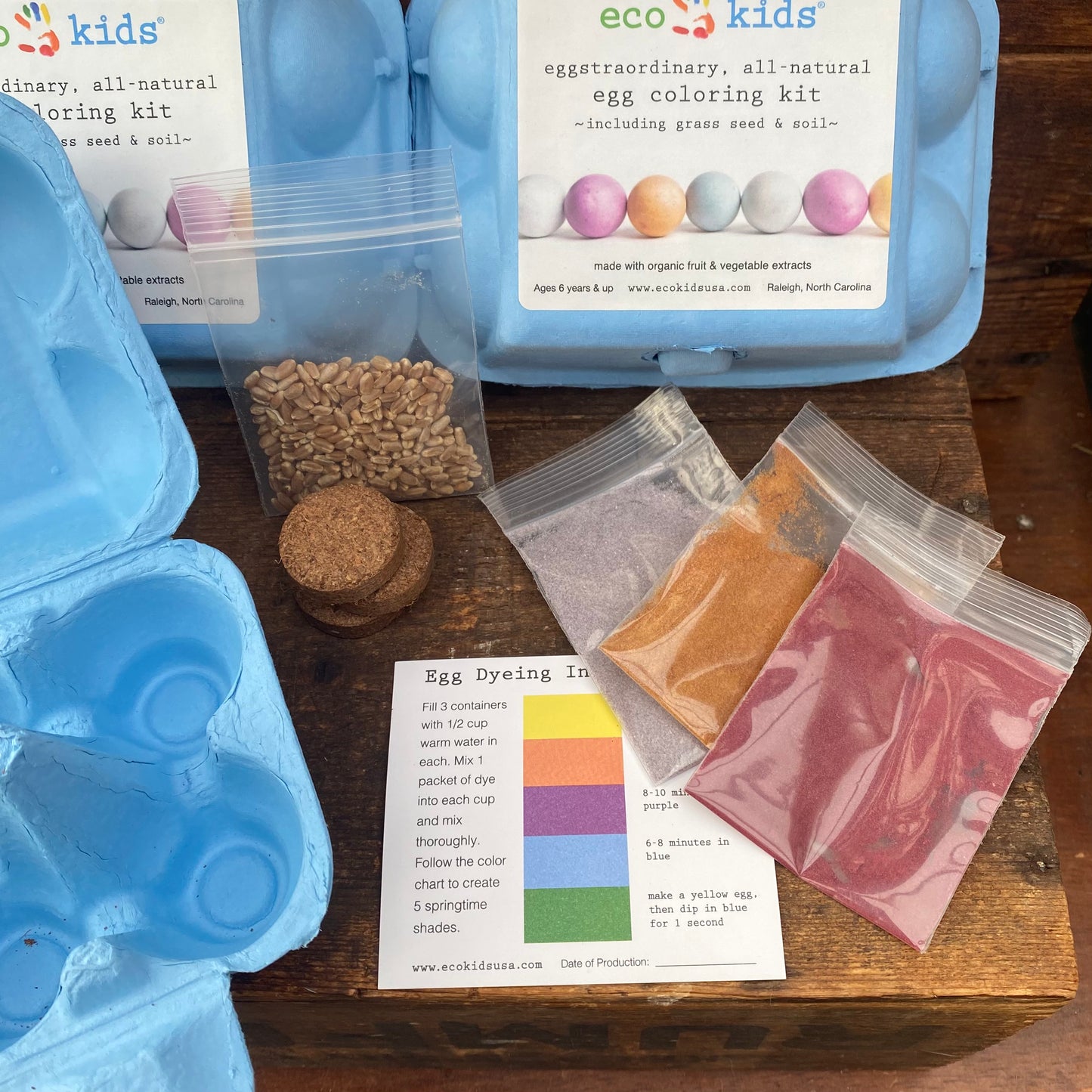All Natural Egg Coloring Kit - Made with Organic Fruits & Vegetable Extracts - by eco kids