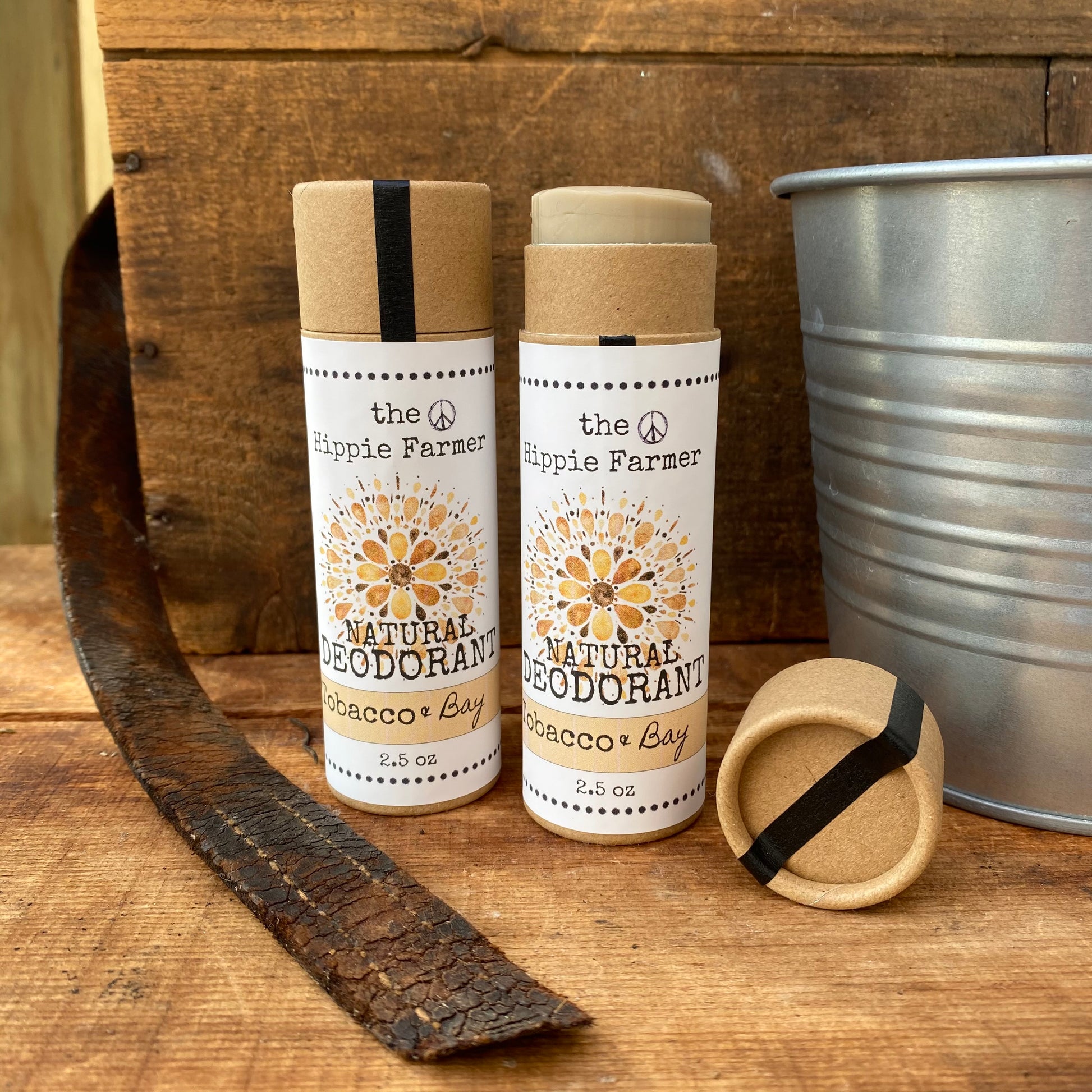 Natural Deodorant - Tobacco & Bay - Aluminum and Baking Soda FREE - The Hippie Farmer