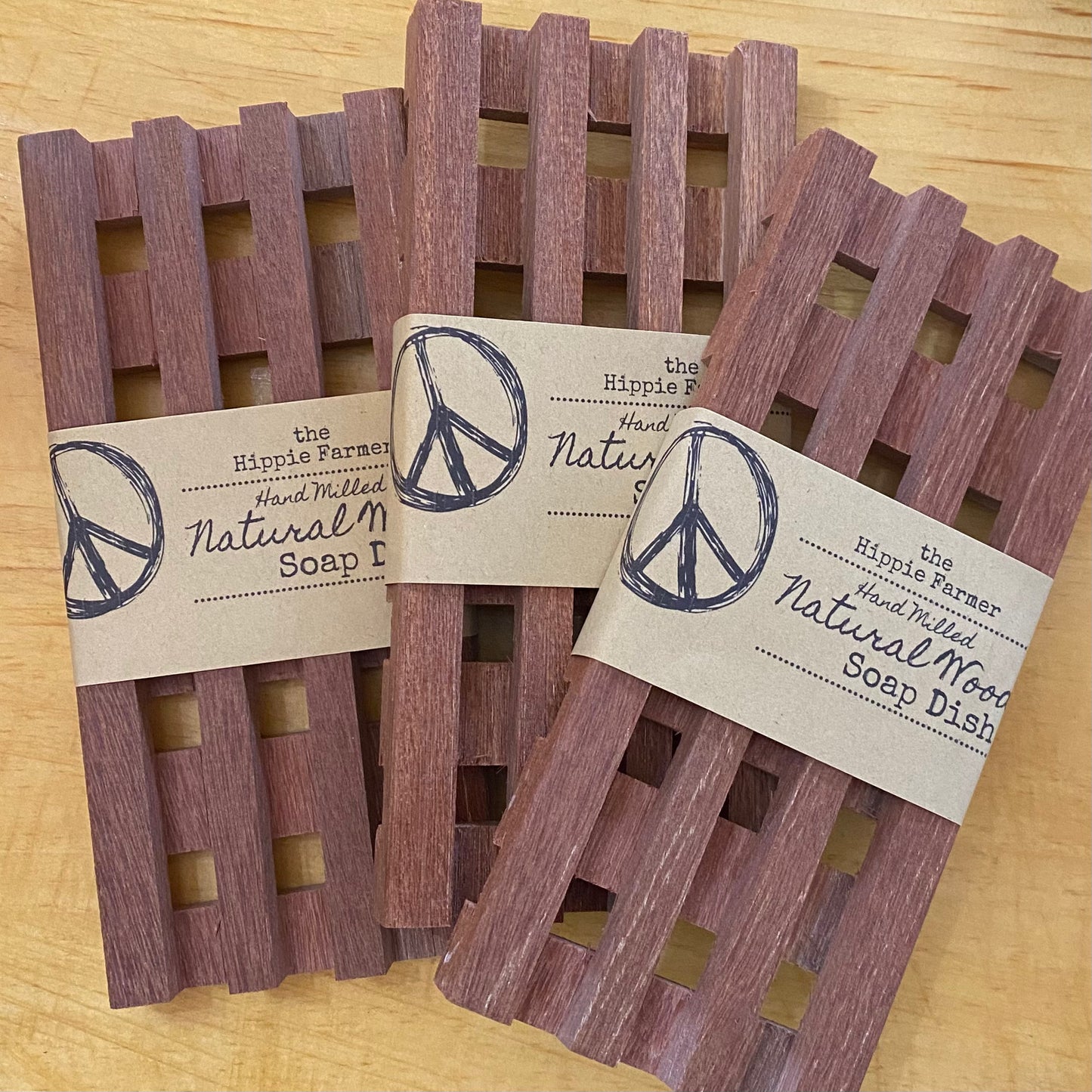 Hand Milled Mahogany Wood Soap Dish - XL - The Hippie Farmer