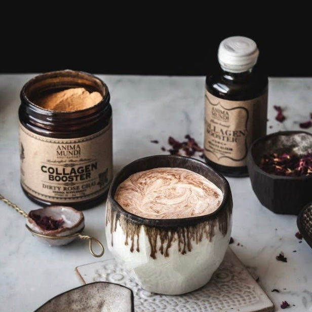 Collagen Booster - Dirty Rose Chai 4oz - Plant Based - by Anima Mundi Apothecary - The Hippie Farmer