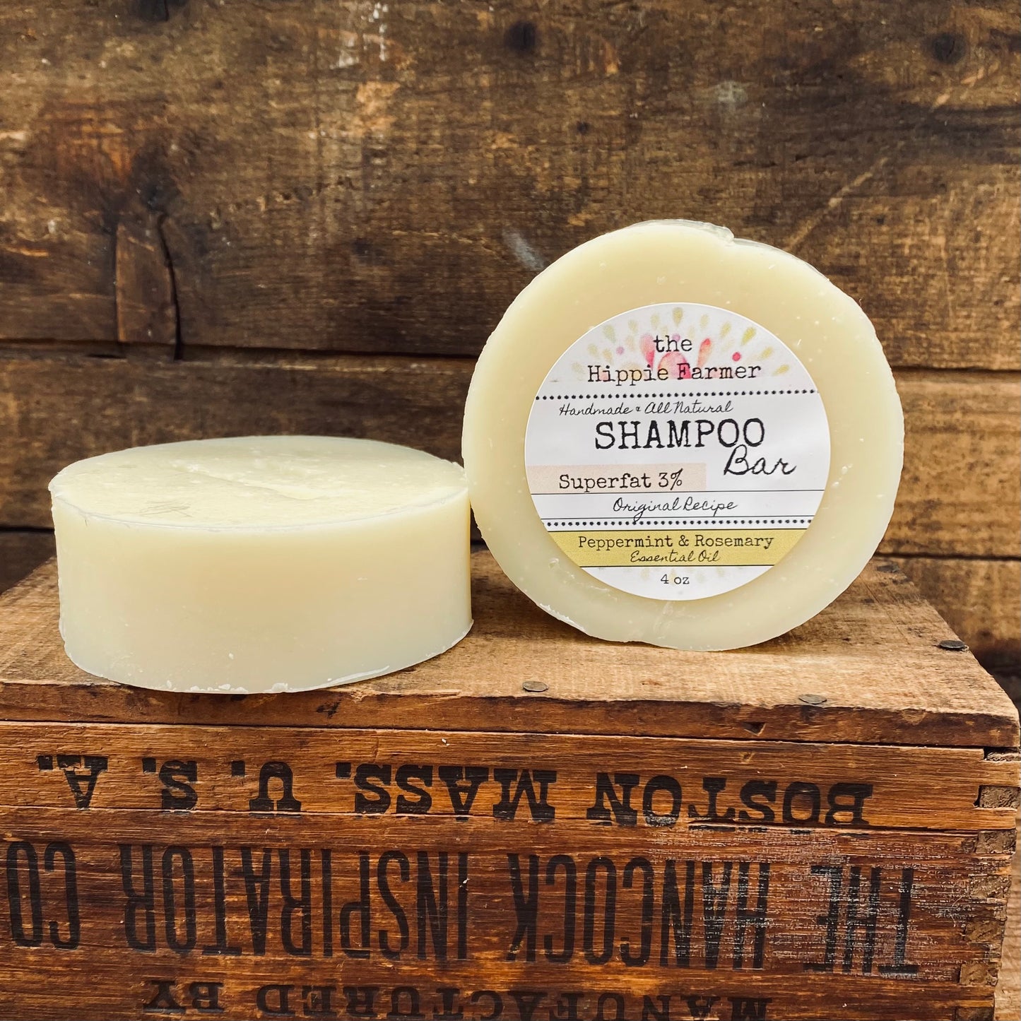 Peppermint & Rosemary Shampoo Soap Bar 3% or 10% Superfat - The Hippie Farmer