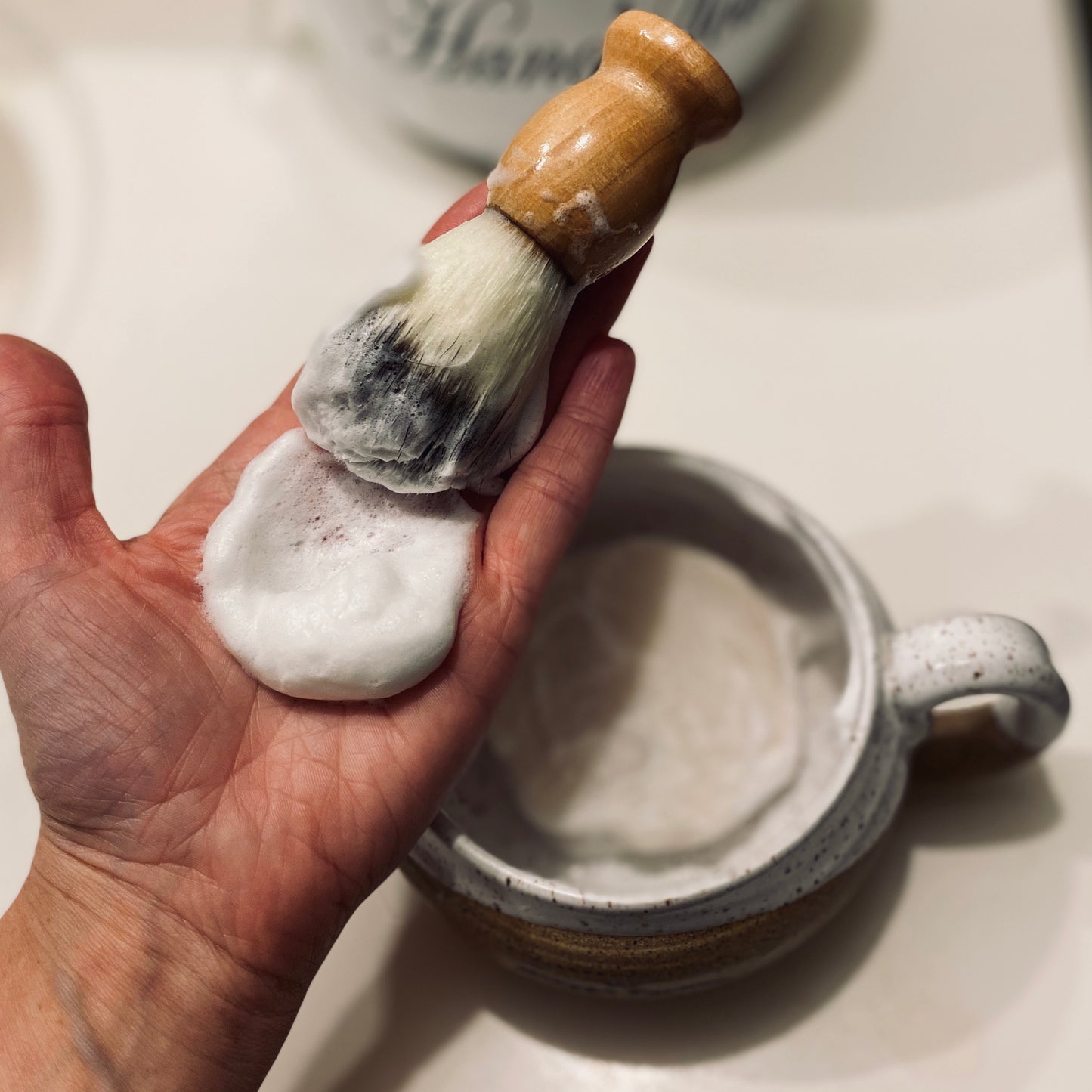 Old Fashioned Dual Lye Shave Soap - Tobacco & Bay - The Hippie Farmer