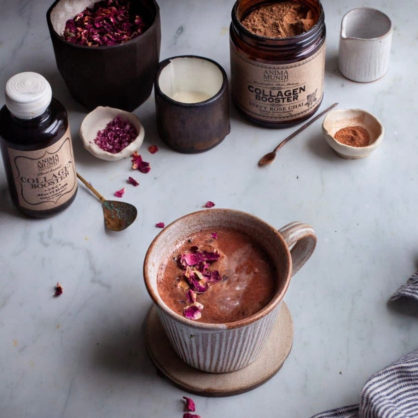 Collagen Booster - Dirty Rose Chai 4oz - Plant Based - by Anima Mundi Apothecary - The Hippie Farmer