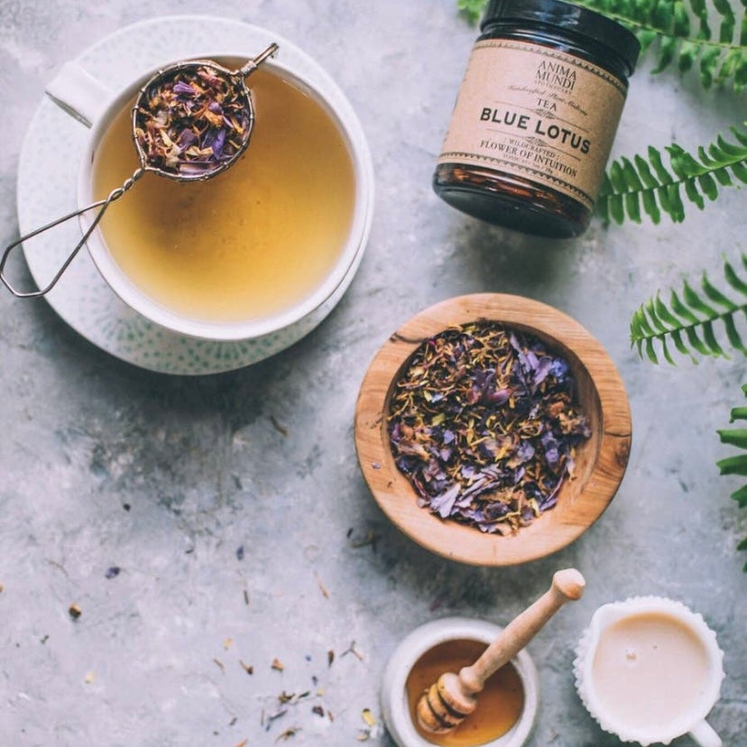 Blue Lotus Tea - Flower of Intuition - Wildcrafted 1oz - by Anima Mundi Apothecary - The Hippie Farmer