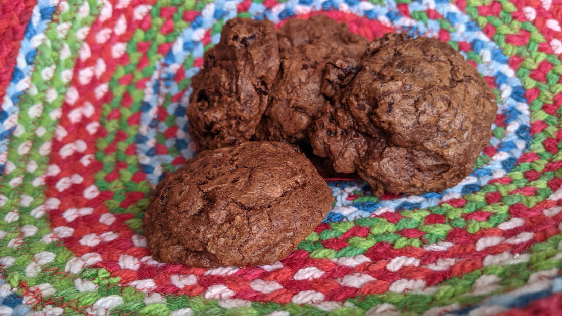 gluten free buckwheat brownie batter cookie bites