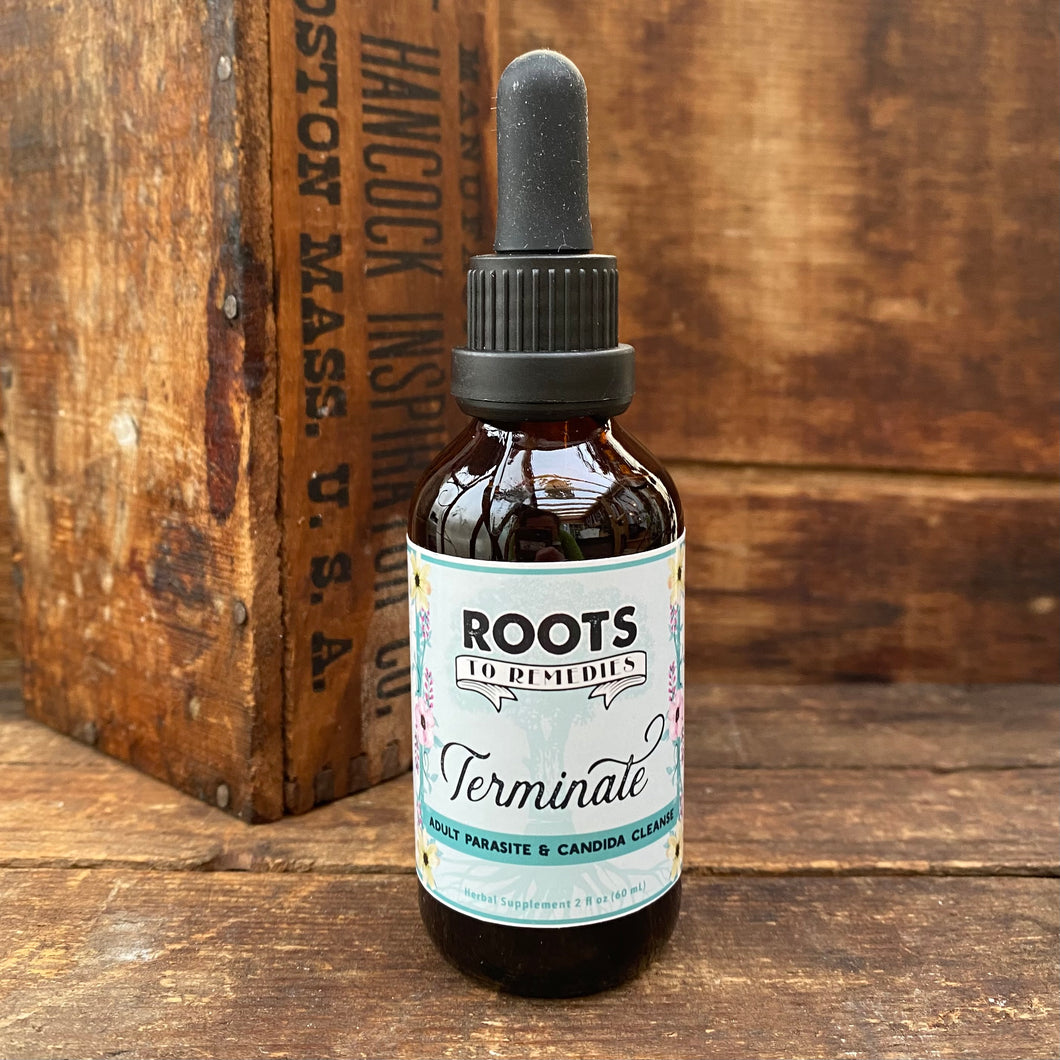 TERMINATE - Adult Parasite & Candida Cleanse - 2 fl oz- by Roots to Remedies