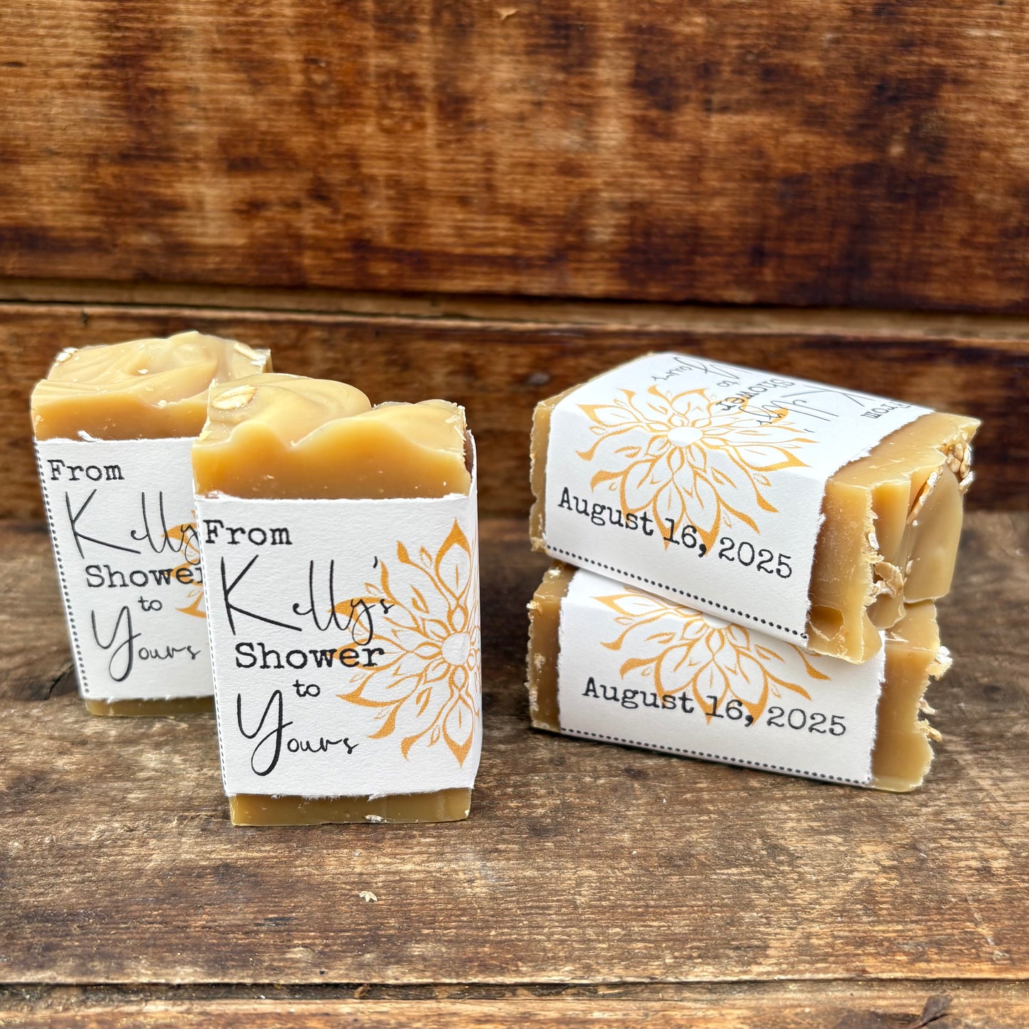 Goat Milk Soap Bar Favors - Weddings, Baby Showers, & more... - Half bars (Bulk ONLY, 20 minimum)