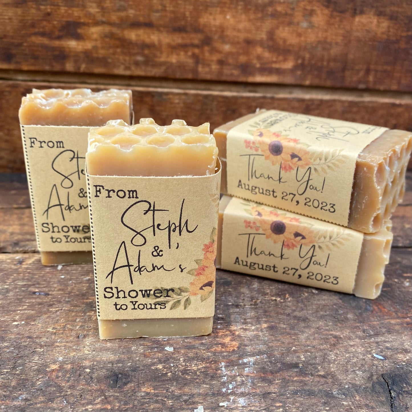 Goat Milk Soap Bar Favors - Weddings, Baby Showers, & more... - Half bars (Bulk ONLY, 20 minimum)