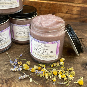 Jojoba Bead Face Scrub - Lavender, Brazilian Clay & Chamomile - 4oz