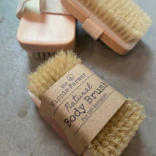 Natural Body Brush - for Dry Brushing - Boar Hair - The Hippie Farmer