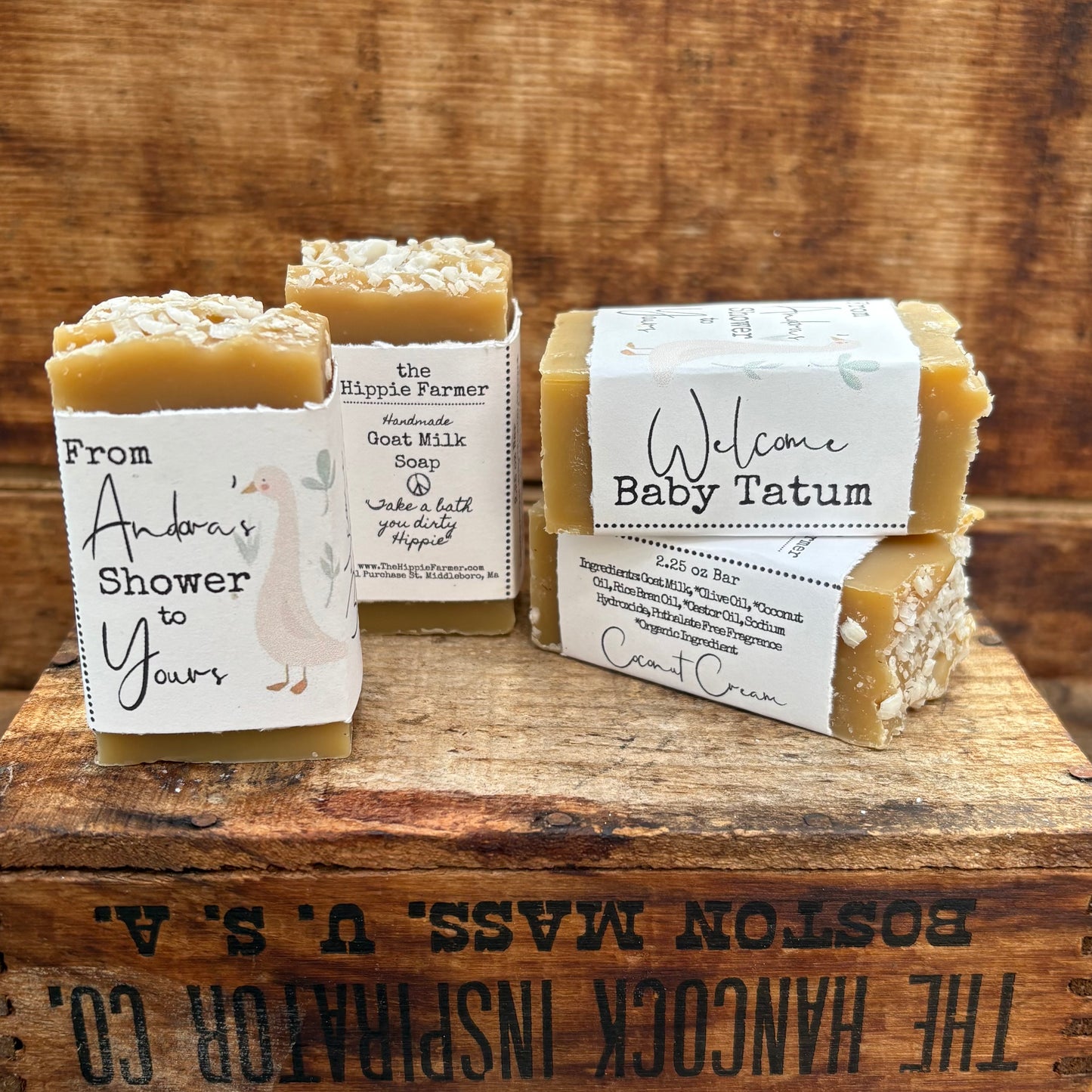Goat Milk Soap Bar Favors - Weddings, Baby Showers, & more... - Half bars (Bulk ONLY, 20 minimum)