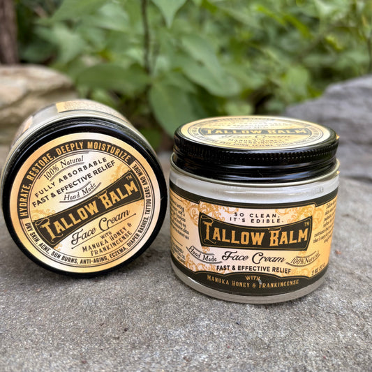 Tallow Face Cream with Manuka Honey & Frankincense - 2oz by Roots and Leaves