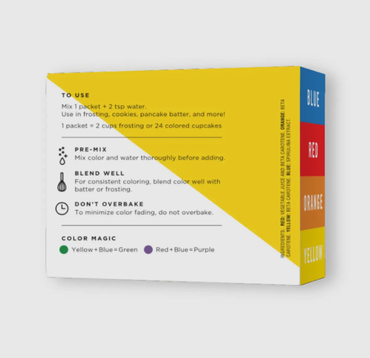 100% Plant-Based Food Coloring (4 Colors) by Supernatural