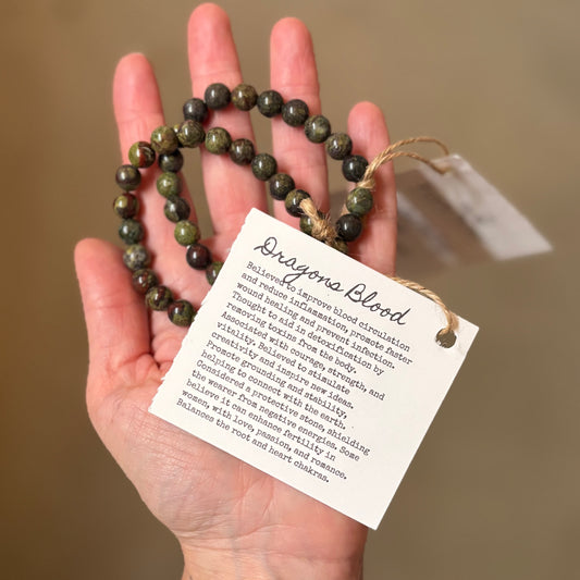 Dragons Blood Bracelet - Crystal Healing for Mindfulness - size 7