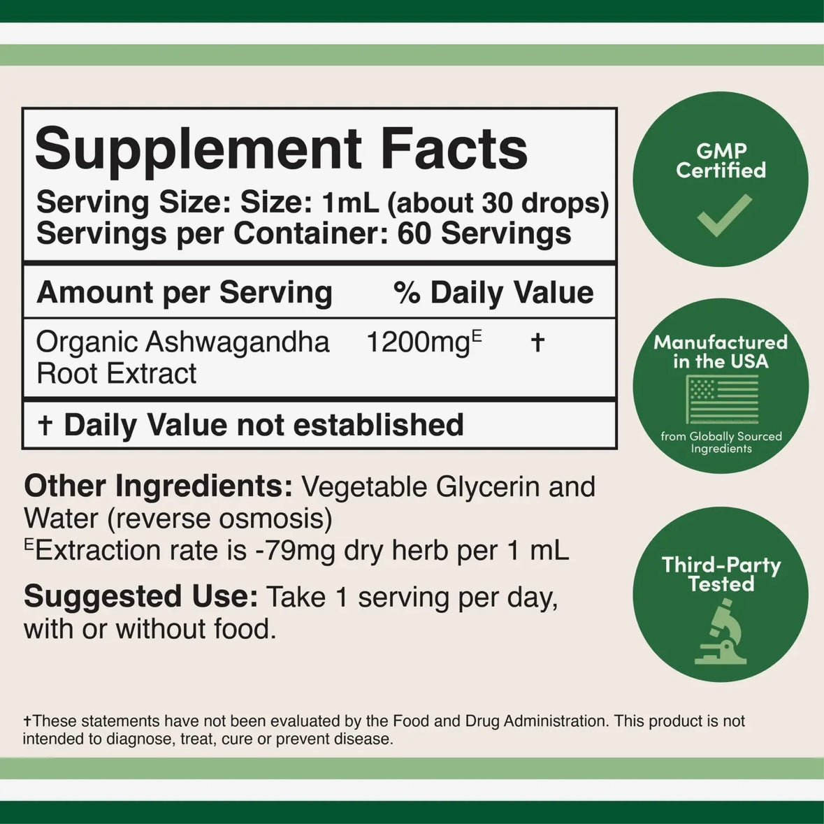 Ashwagandha - Adaptogenic for Calming - 2fl oz by Double Wood