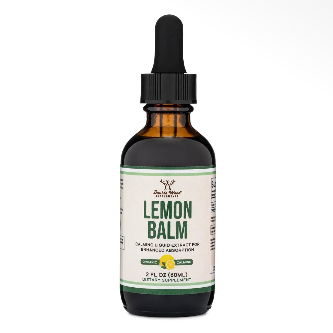 Lemon Balm - Organic Calming Liquid Extraction 2 FL oz by Double Wood