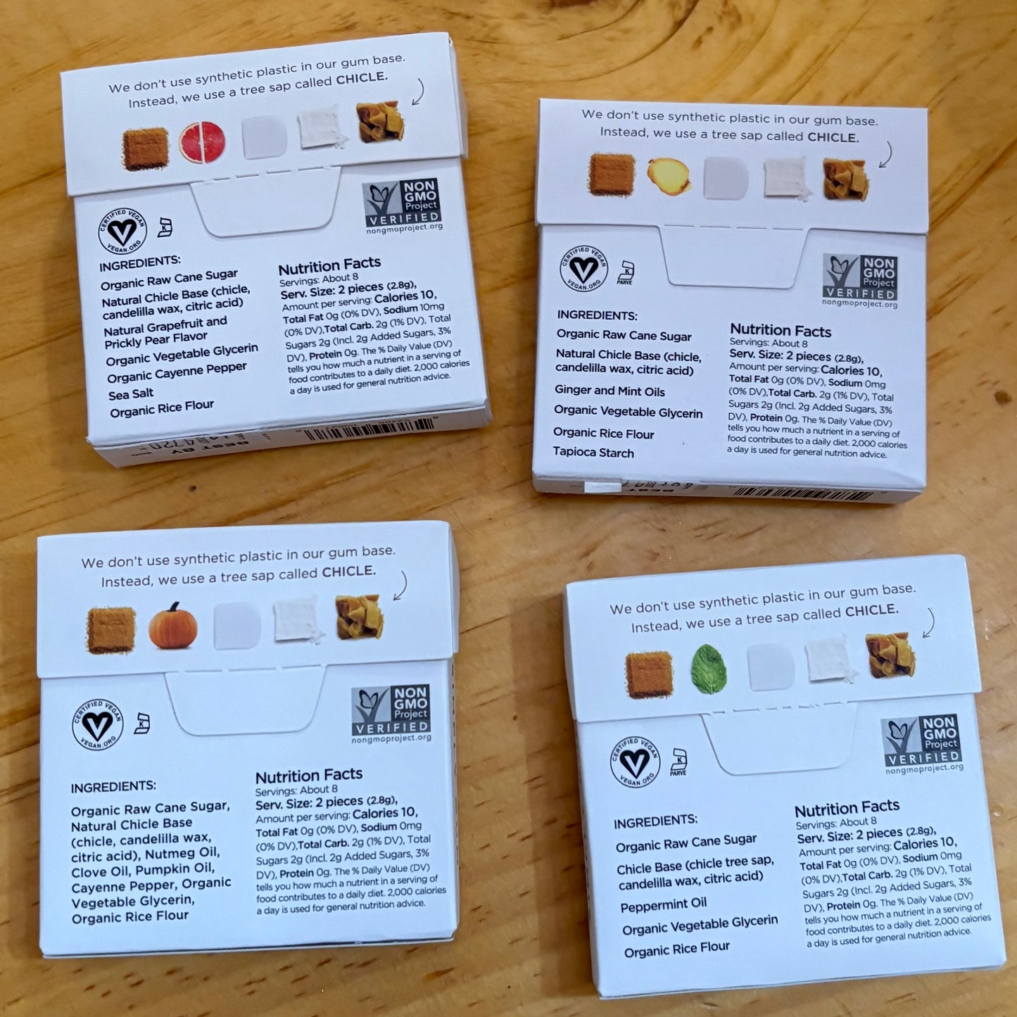 Simply Gum - Peppermint, Cleanse, Ginger or Pumpkin Spice - 15 Piece Packs