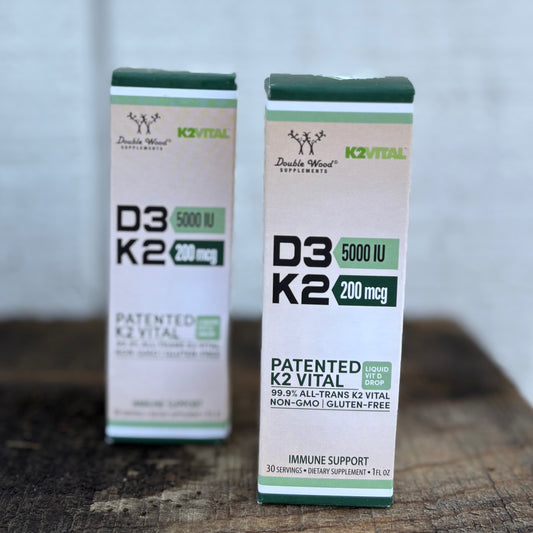 D3 5000IU & K2 200mcg - Liquid Drop Immune Support by Double Wood Supplements