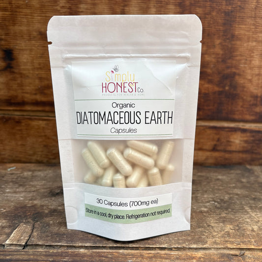 Organic Diatomaceous Earth (30 Capsules - 700mg each) by Simply Honest Co.