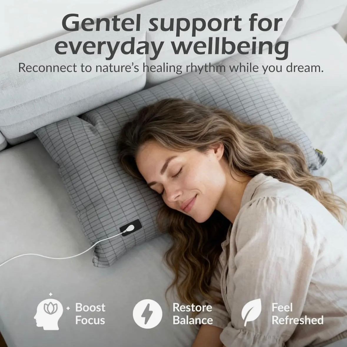 Grounding Pillow Case - Off White by Gaya