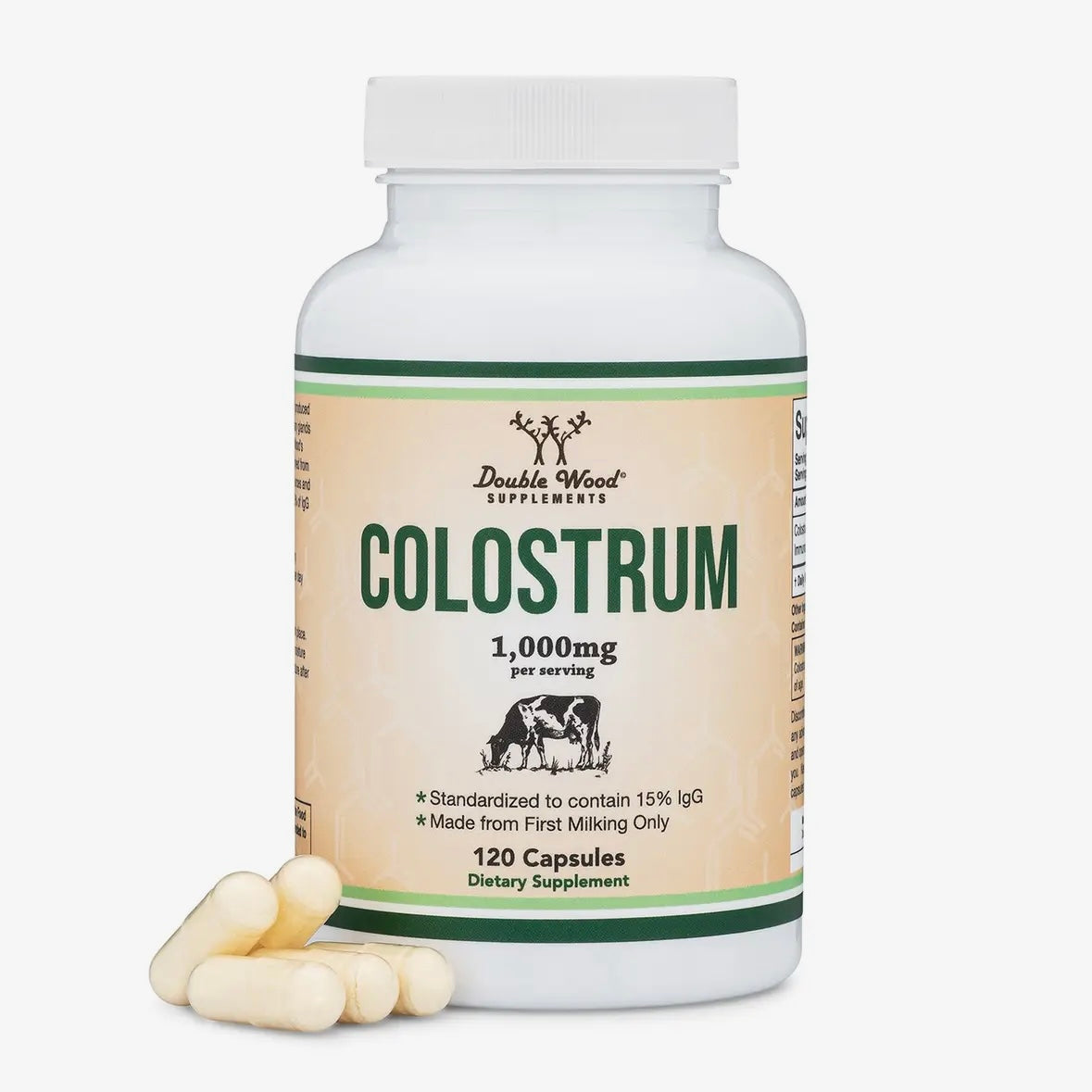Colostrum 100mg - 120 capsules by Double Wood