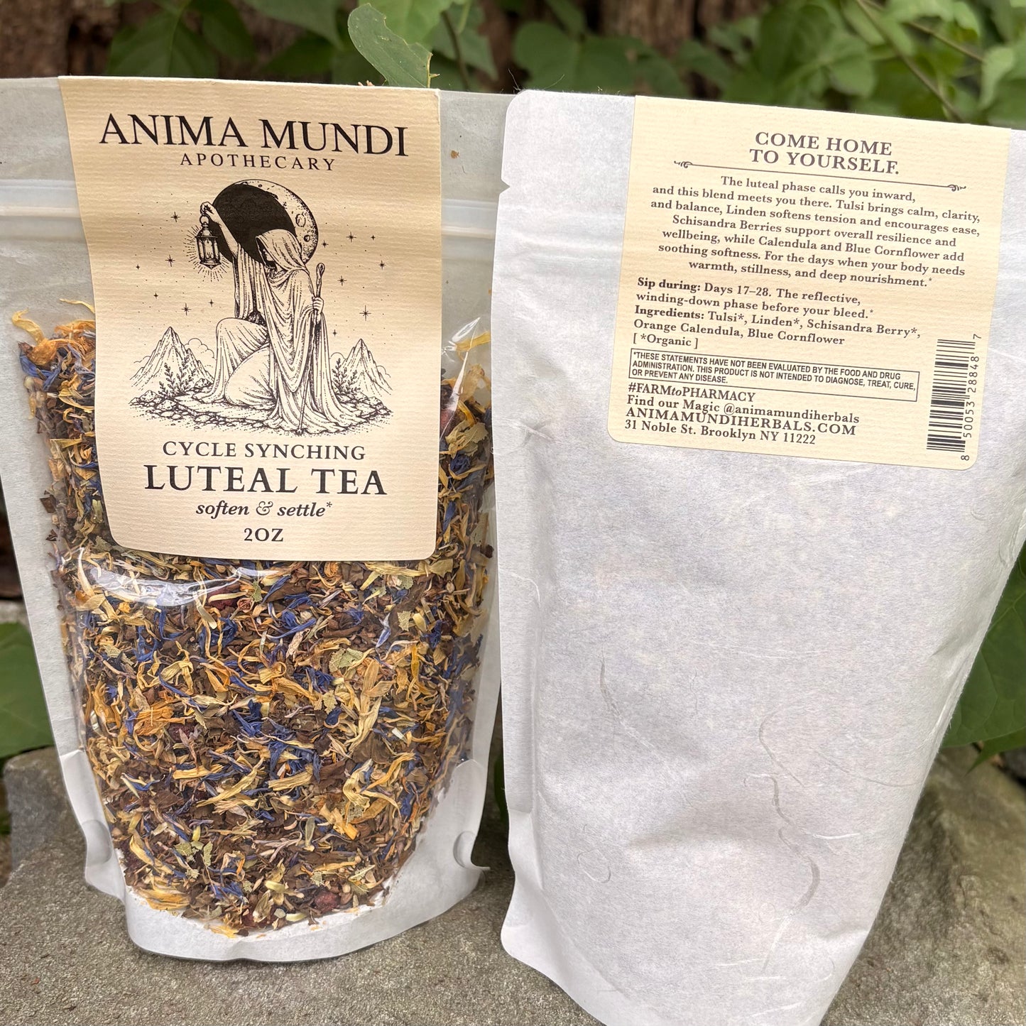 Cycle Synching Teas - Herbs for each phase of your cycle (Moon, Follicular, Ovulation & Luteal) - 2 oz bags by Anima Mundi