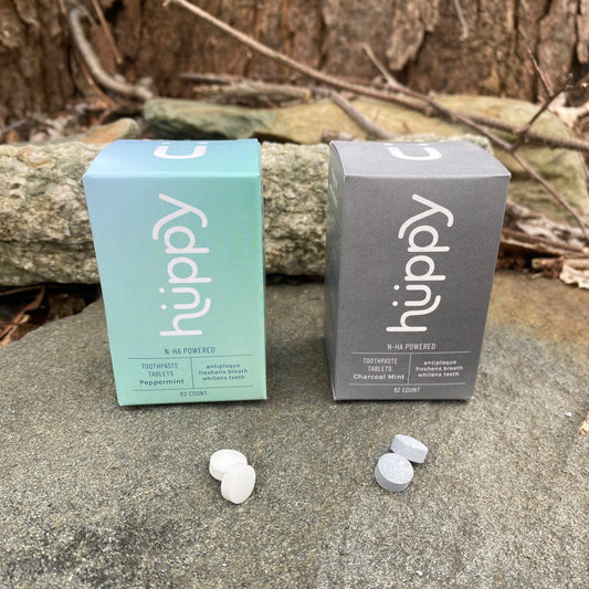 Toothpaste Tablets - Peppermint or Charcoal Mint - 62 count by HUPPY - The Hippie Farmer