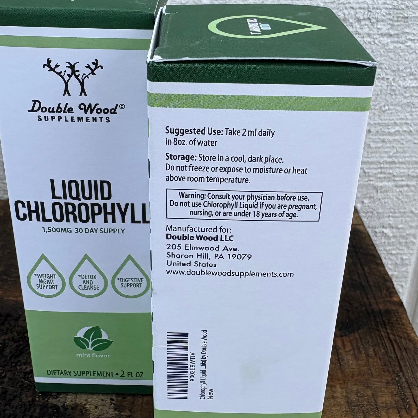Liquid Chlorophyll - Detox, Cleanse, Digestive, Weight Support - 1,500mg by Double Wood Supplements