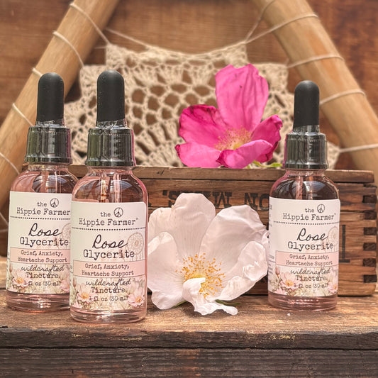 Rose Glycerite - 1oz - A beach rose tincture - LIMITED SEASONAL BATCH 2026