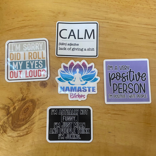 Namaste Sticker Collection - Sold Individually - The Hippie Farmer