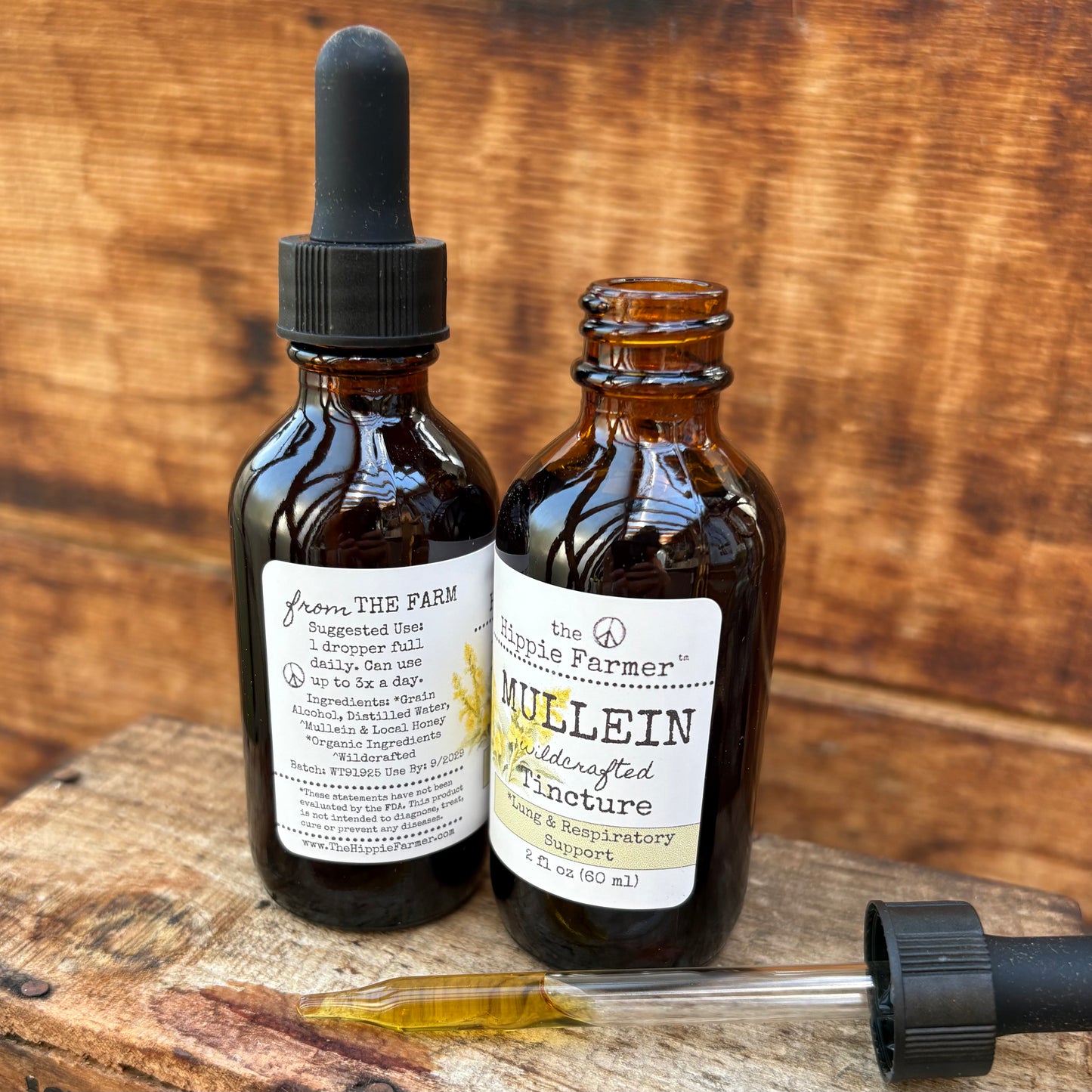 Mullein Wildcrafted Tincture - Alcohol - 2oz