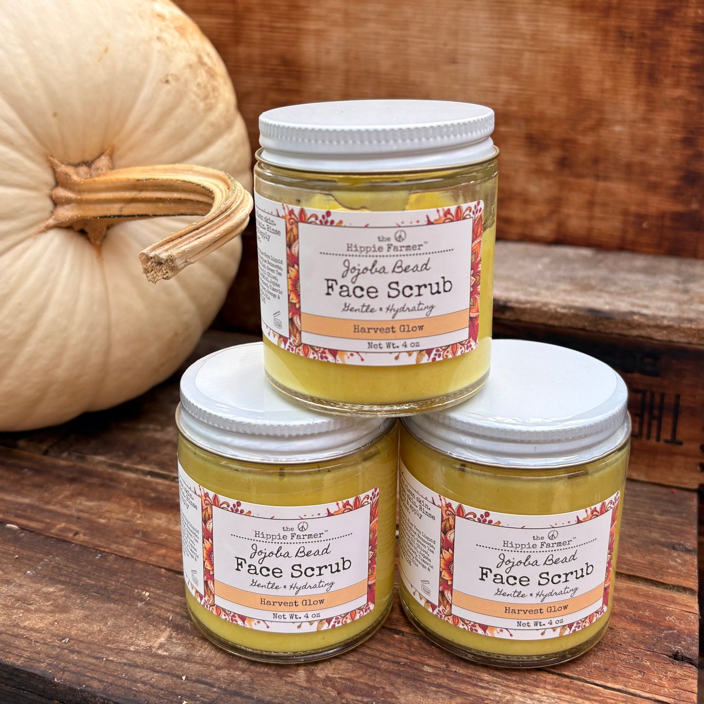 Jojoba Bead Face Scrub - Harvest Glow with Pumpkin, Turmeric & Frankincense