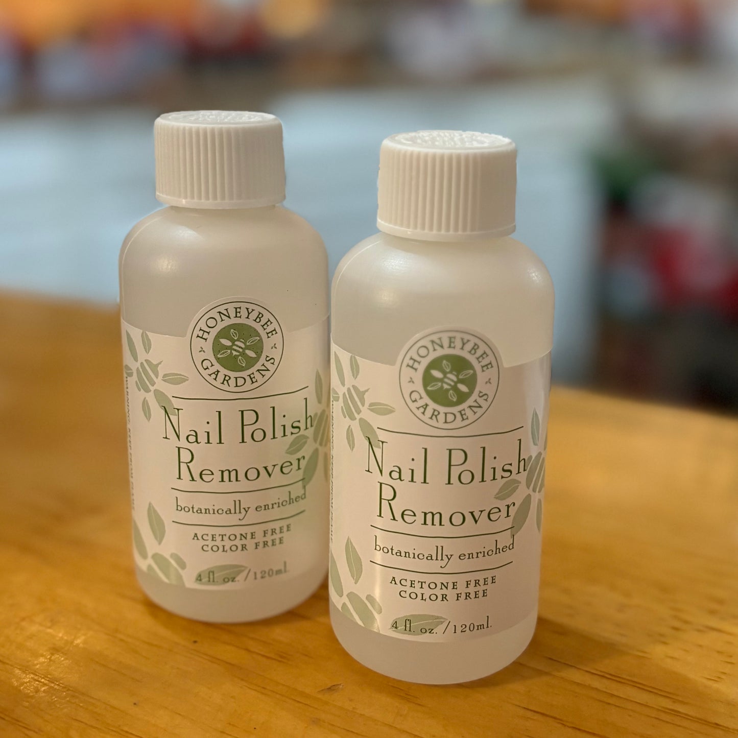 Nail Polish Remover - botanically enriched - ACETONE FREE COLOR FREE - 4 fl oz by Honeybee Gardens