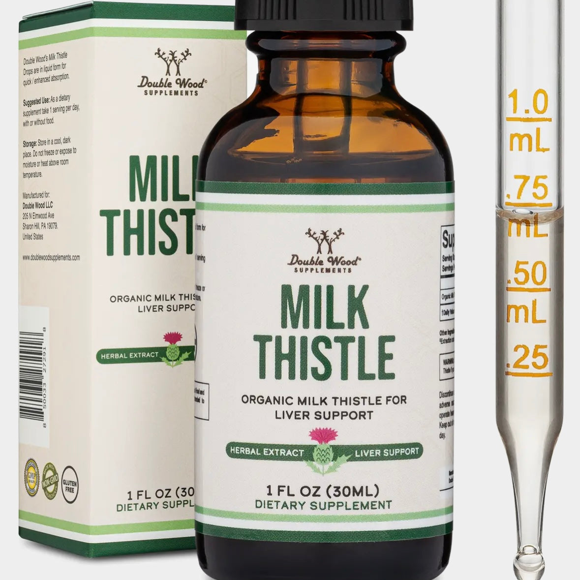 Milk Thistle - Organic for Liver Support - 1oz by Double Wood