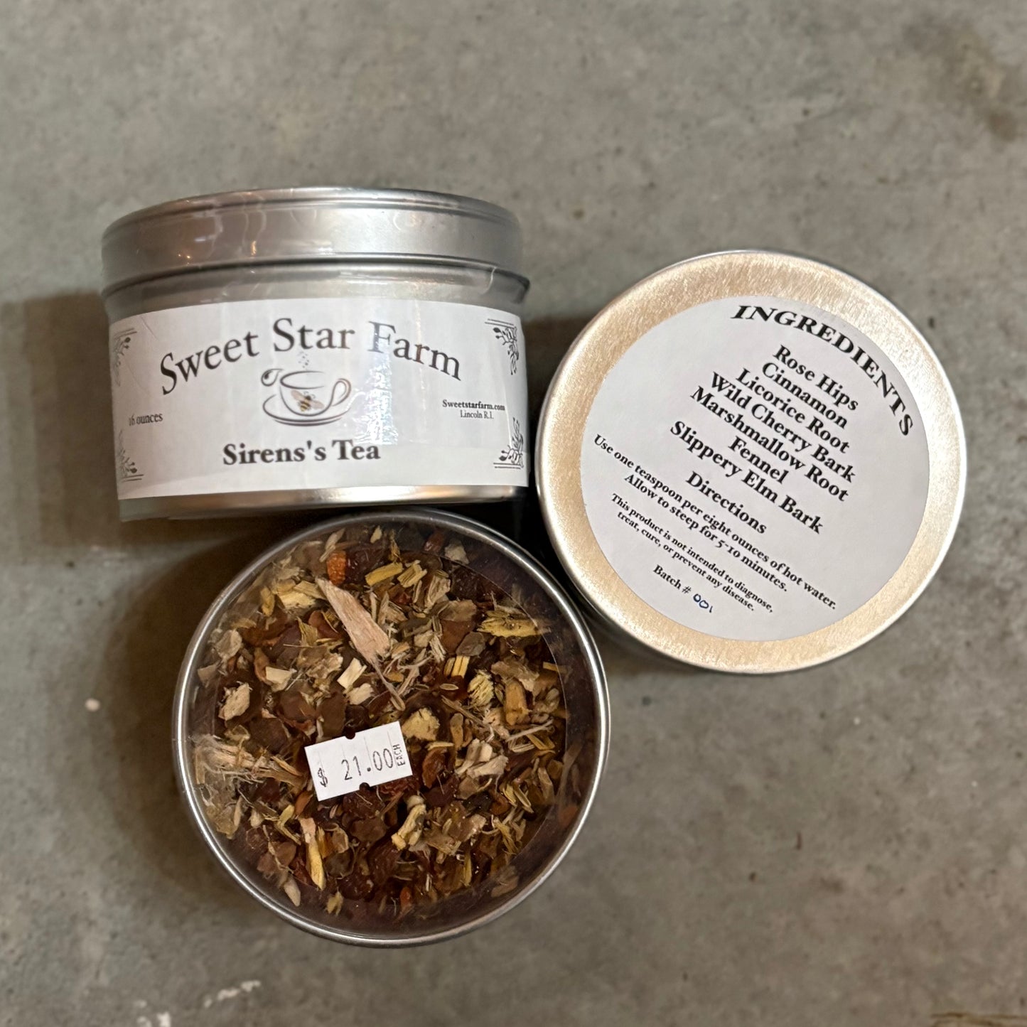 Sweet Star Farm Tea Blends - 16oz Tins - Various Blends