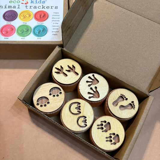 Wooden Dough Stamps - Animal Trackers - by eco kids - The Hippie Farmer