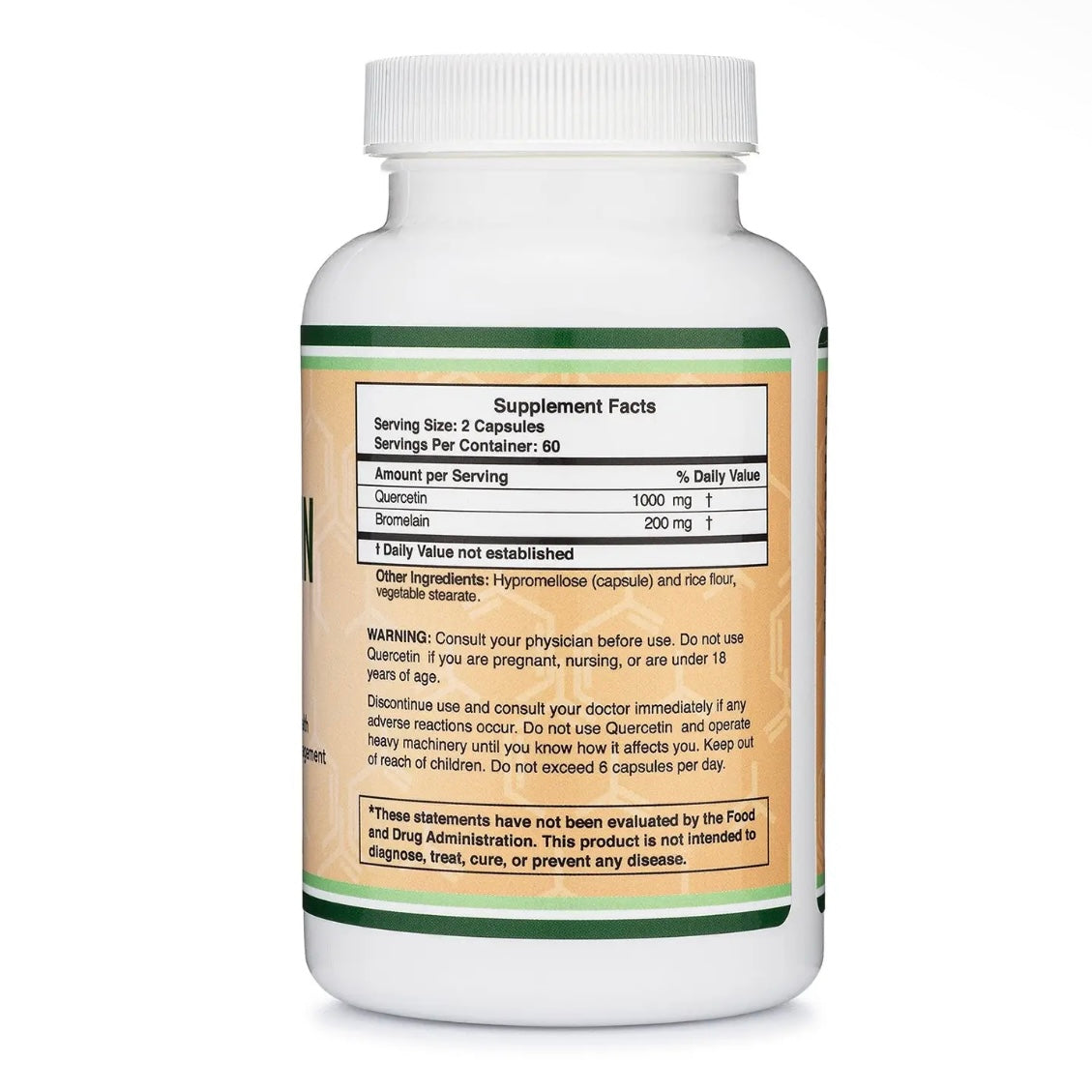 Quercetin with Bromelain - 1200mg 120 Capsules by Double Wood