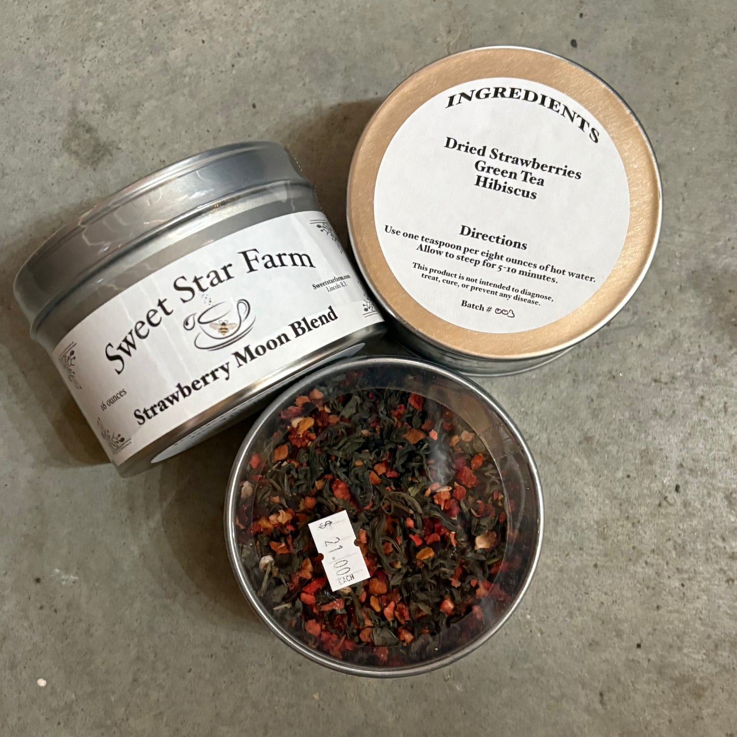 Sweet Star Farm Tea Blends - 16oz Tins - Various Blends