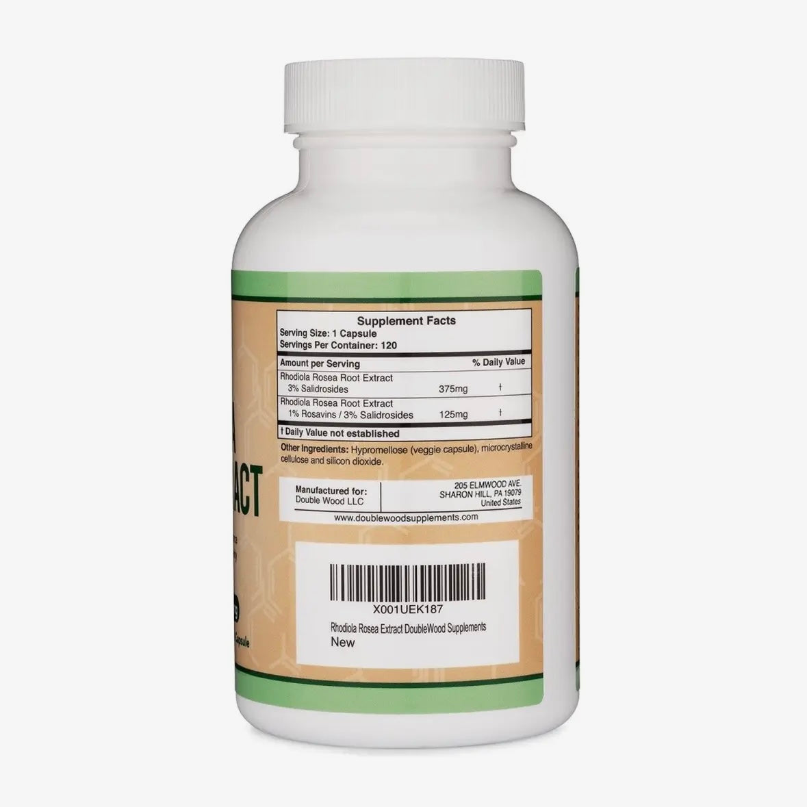 Rhodiola Rosea Extract 500mg - 120 capsules by Double Wood