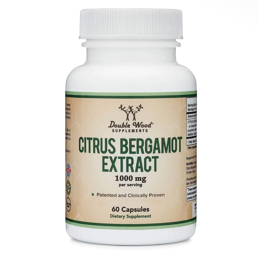 Citrus Bergamot Extract - 1000mg 60 Capsules by Double Wood