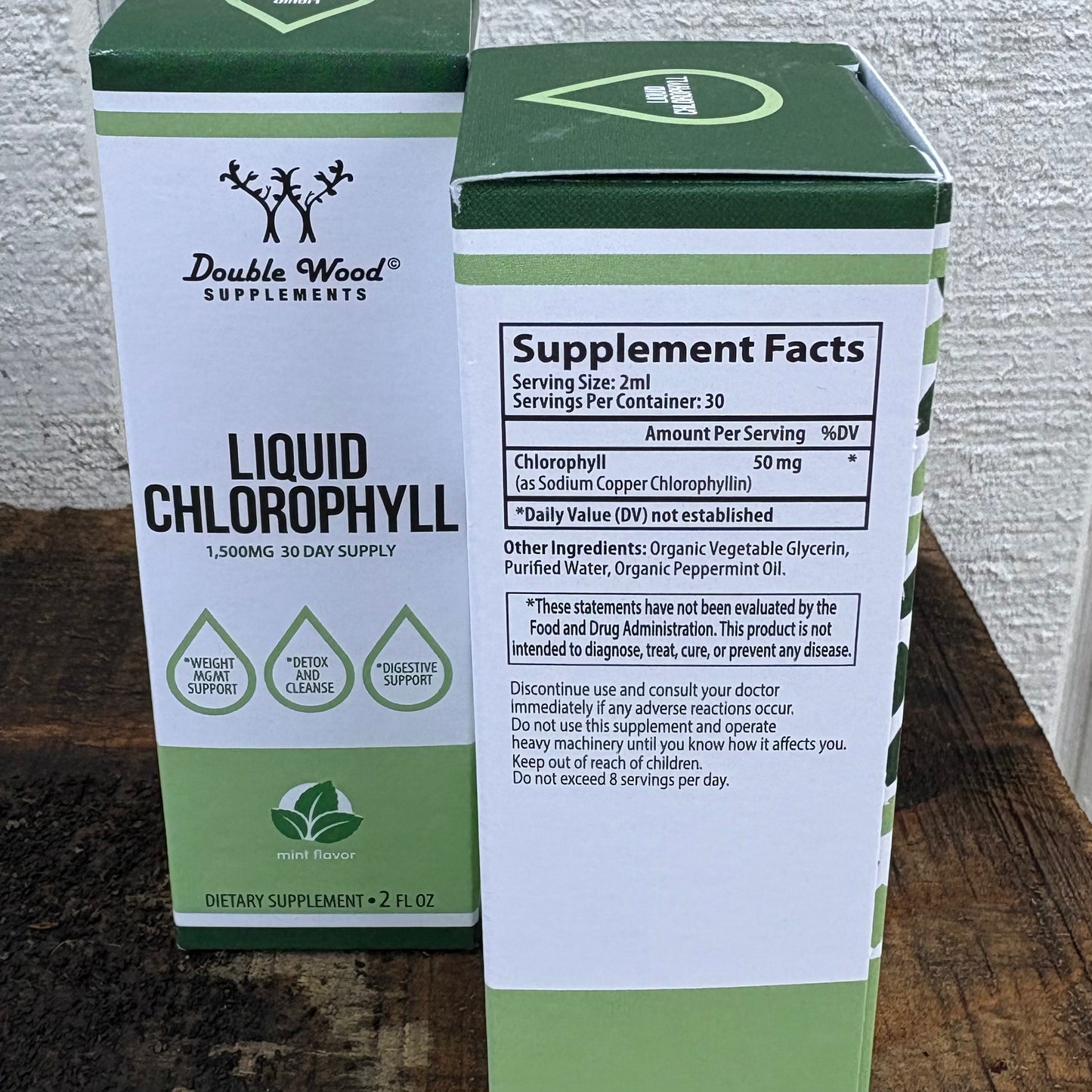 Liquid Chlorophyll - Detox, Cleanse, Digestive, Weight Support - 1,500mg by Double Wood Supplements
