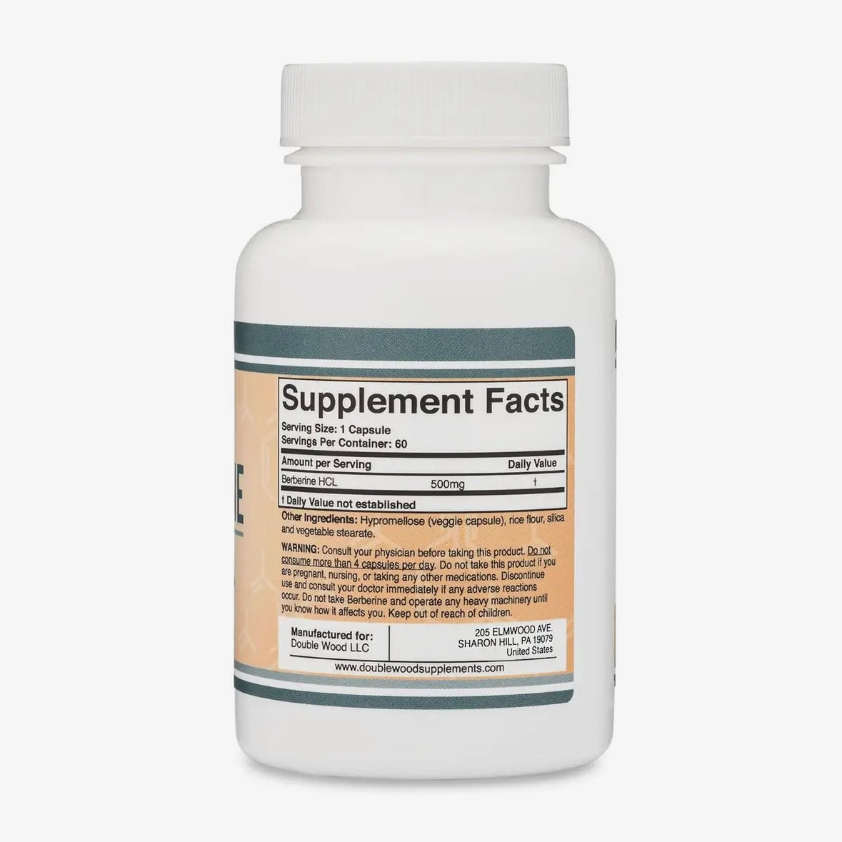Berberine 500mg - 60 capsules by Double Wood