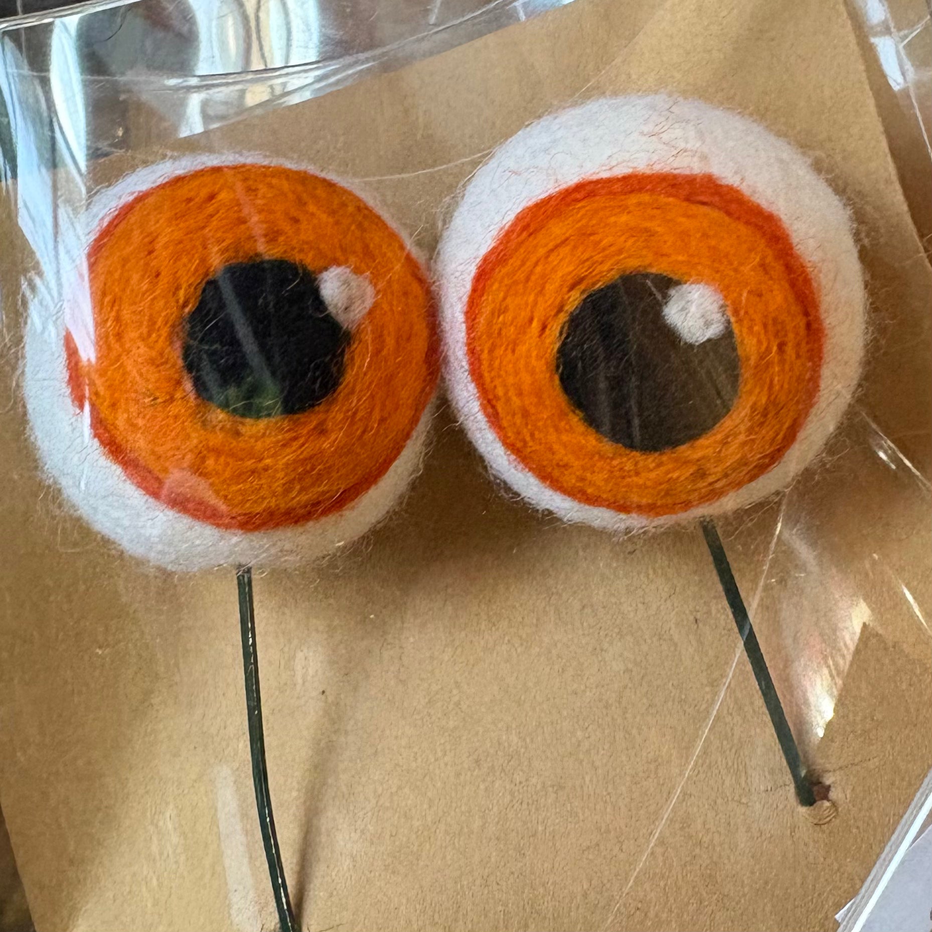 Planter Eyeballs - Made with Wool - by Sheep Farm Felt - The Hippie Farmer