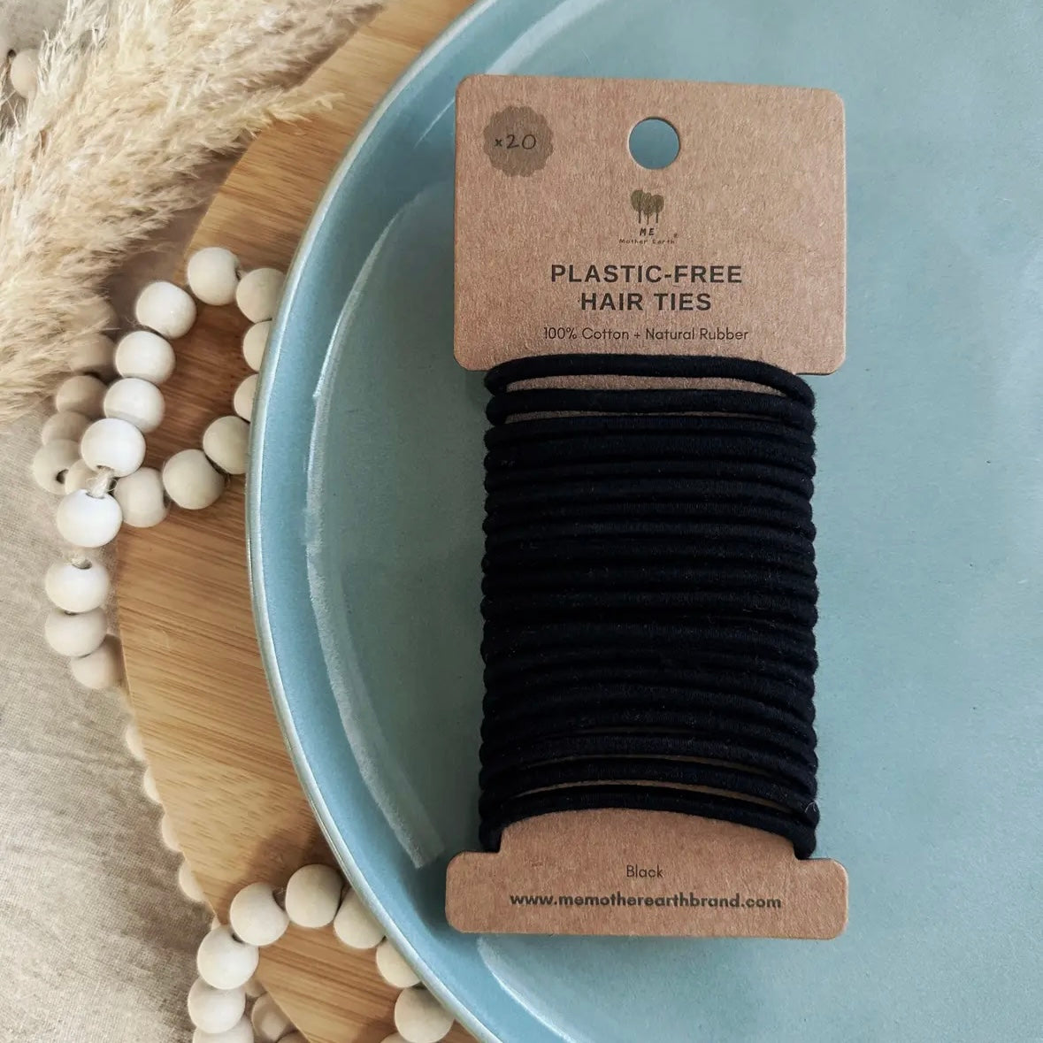 Plastic Free Hair Ties - Large 20 pack by Mother Earth